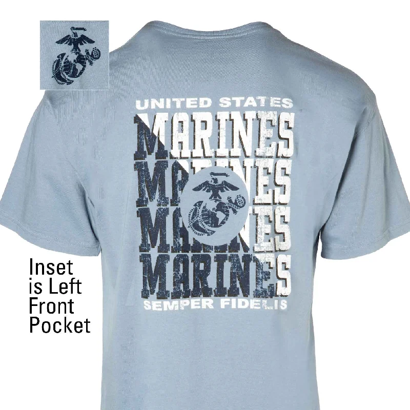 summer-ready t-shirts for men -ComfortWash Marines Pocket Tee