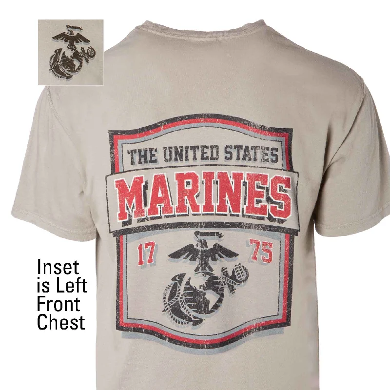 men's printed graphic t-shirts -ComfortWash USMC T-shirt