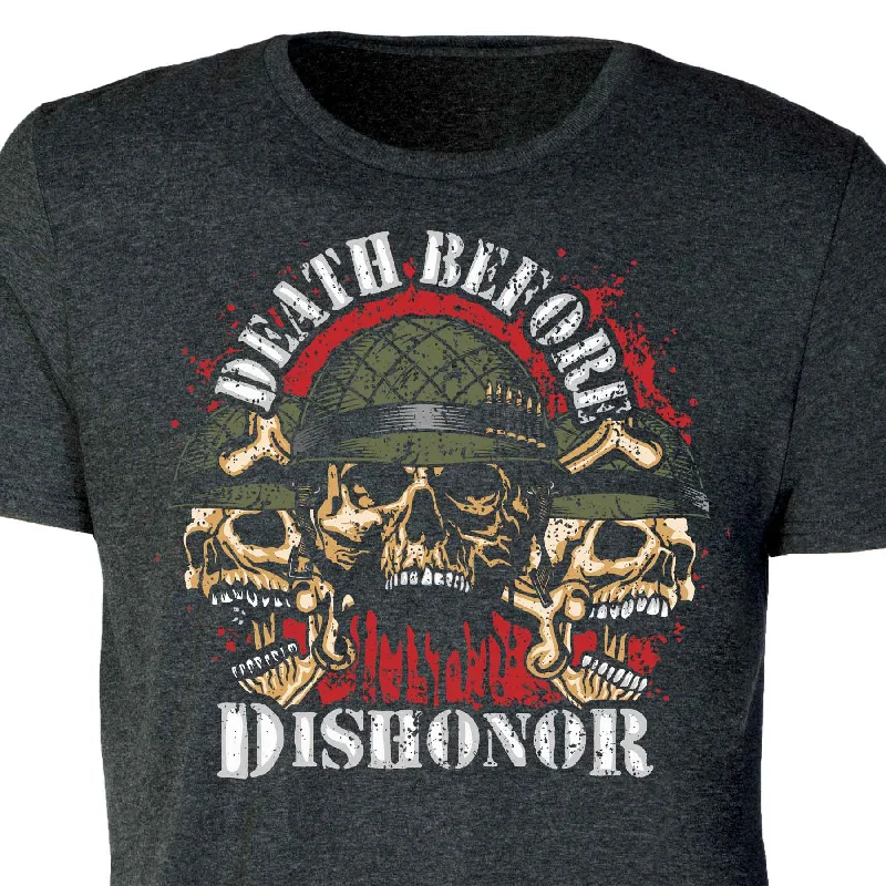 men's zip-up t-shirts -Death Before Dishonor T-shirt