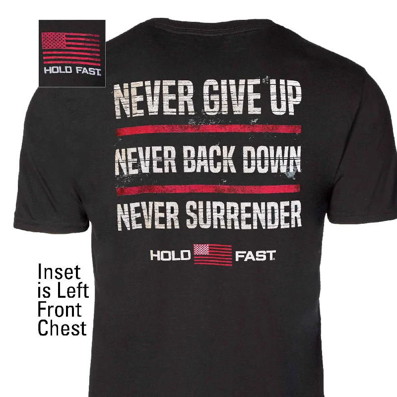 men's custom print t-shirts -Never Give Up T-shirt