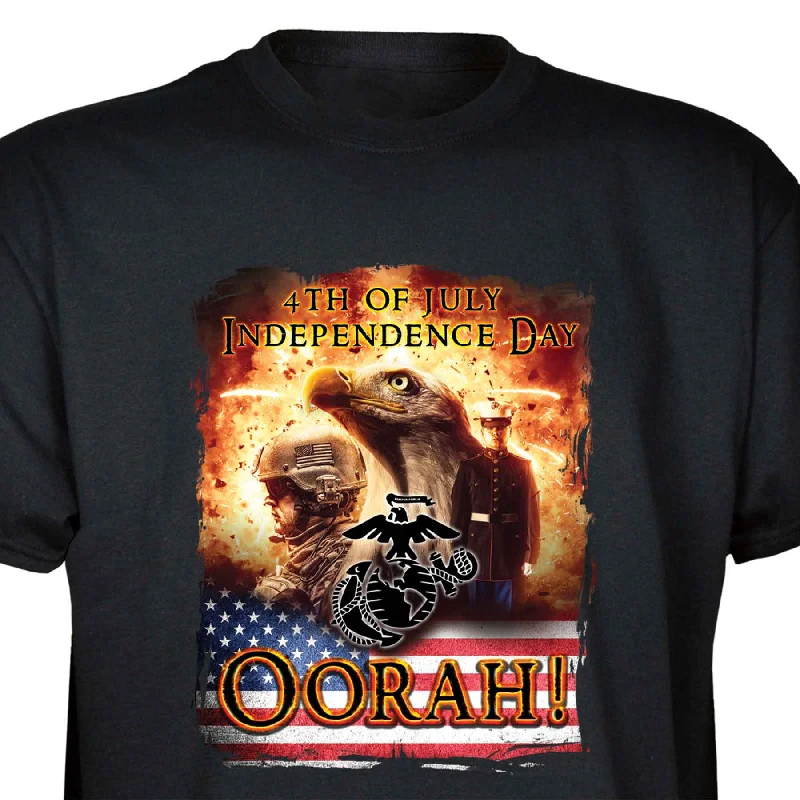 men's white t-shirts -Oorah 4th of July T-shirt