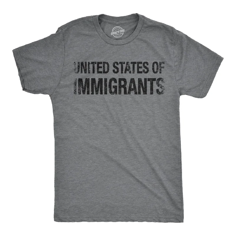 men's long sleeve t-shirts -United States of Immigrants Men's T Shirt