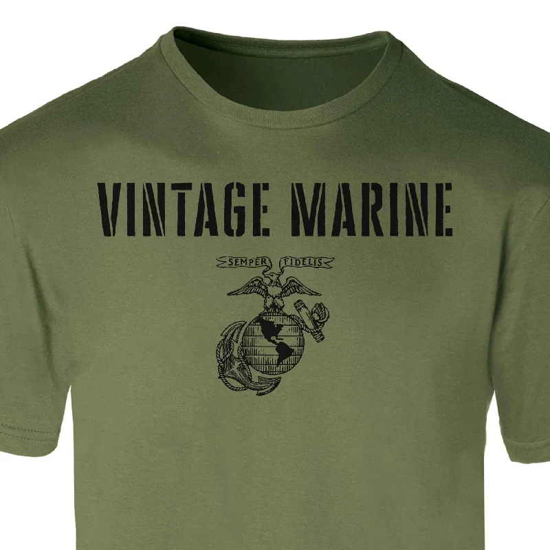 men's workout t-shirts -Vintage Marine T-shirt