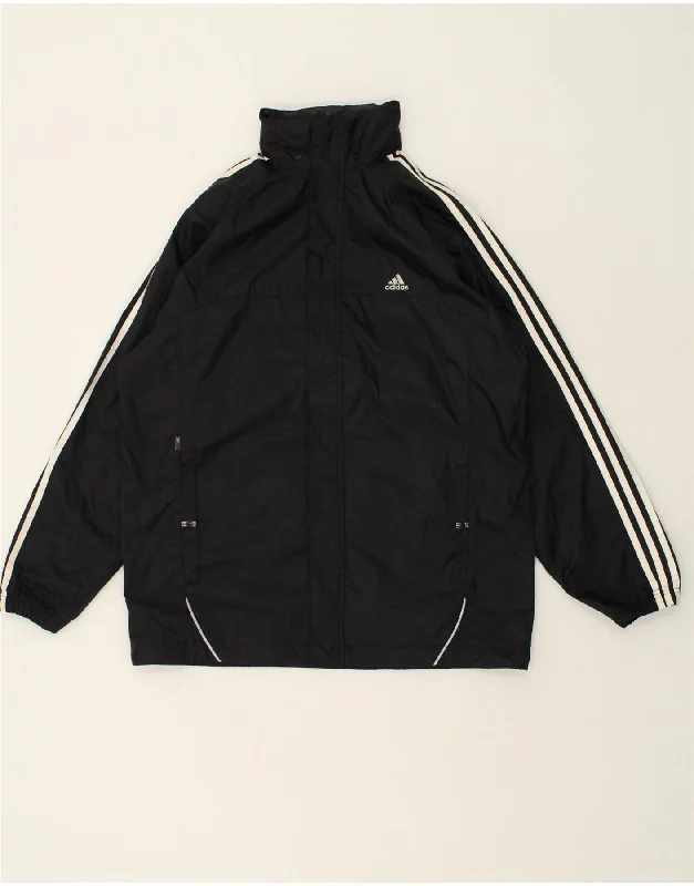 denim jackets for men -ADIDAS Mens Windbreaker Jacket UK 34/36 Small Black Polyamide