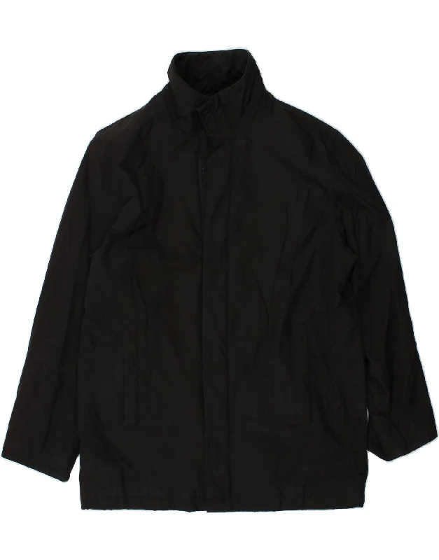 men's heavy-duty jackets -ANGELO LITRICO Mens Padded Jacket UK 38 Medium Black Polyester