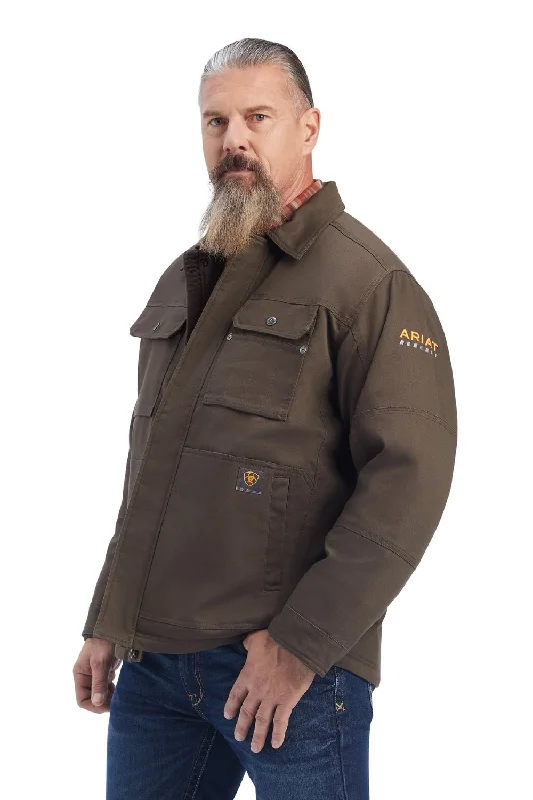 men's lightweight winter jackets -Ariat Rebar DuraCanvas Sherpa-Lined Jacket