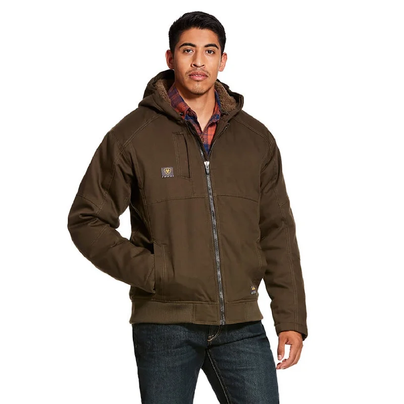 men's lightweight rain jackets -Ariat Rebar Mens DuraCanvas Jacket