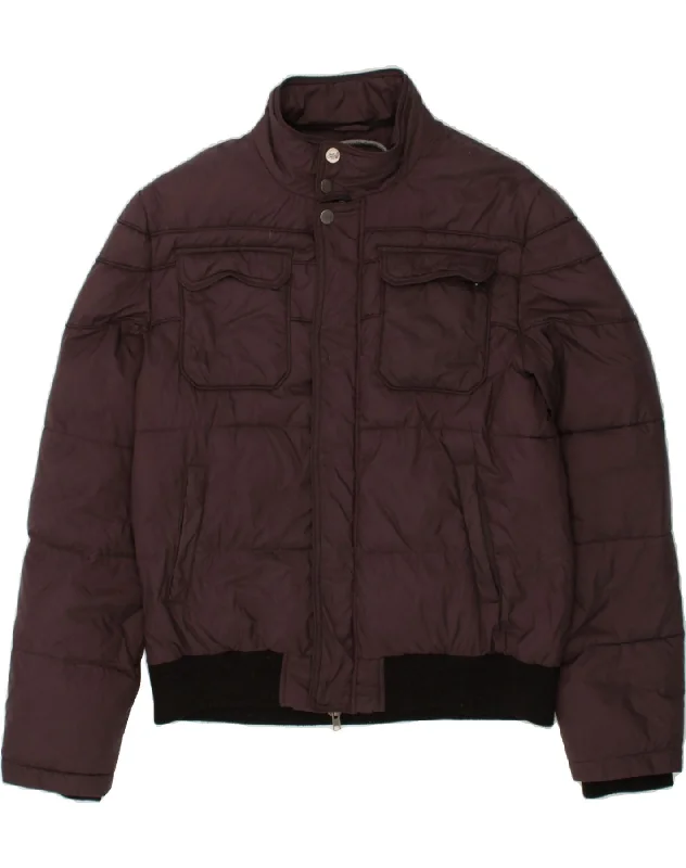 men's sleek jackets -BEST COMPANY Mens Padded Jacket UK 44 2XL Brown Nylon