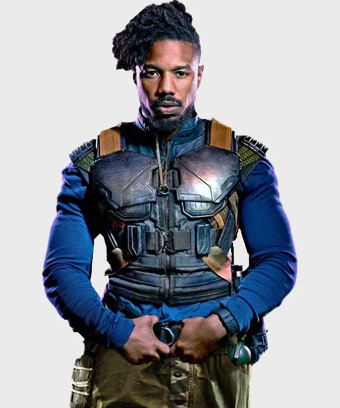 men's cotton vests -Black Panther Erik Killmonger Vest