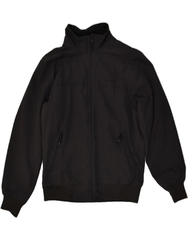 men's stylish jackets with zippers -CARHARTT Mens Bomber Jacket UK 36 Small Black Nylon