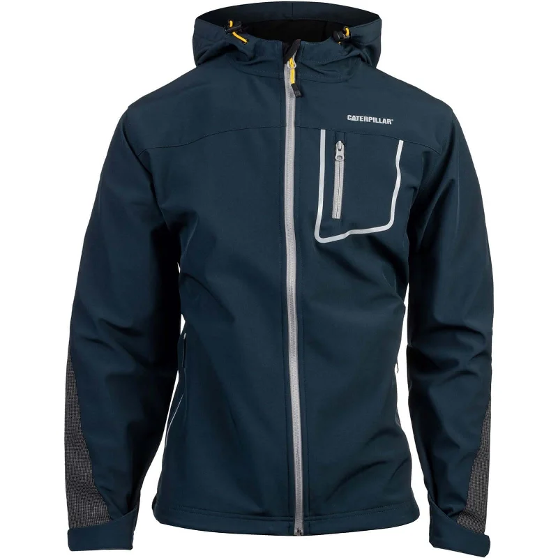 men's fleece jackets -Caterpillar Capstone Hooded Soft Shell Jacket