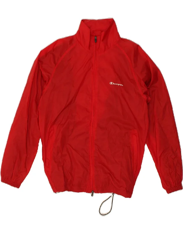 men's wool jackets -CHAMPION Mens NY Rochester Rain Jacket UK 40 Large Red Polyamide