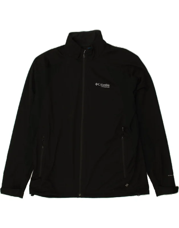 men's fitted jackets -COLUMBIA Mens Omni-Shield Windbreaker Jacket UK 44 2XL Black Polyester