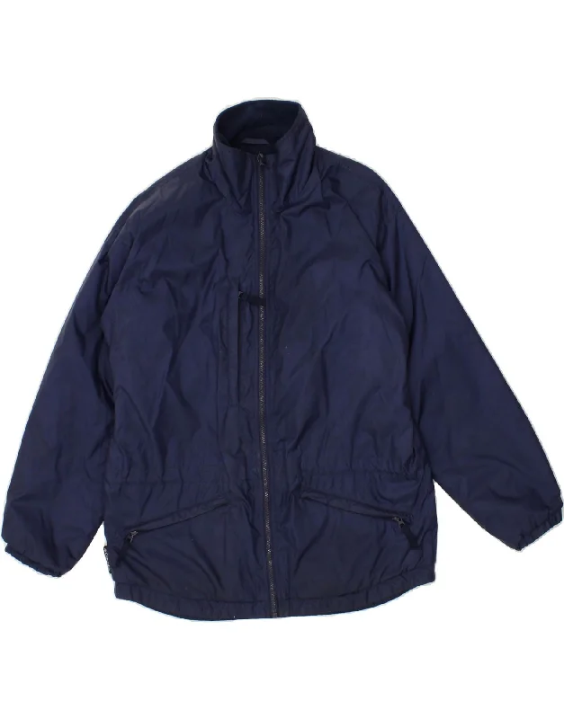 men's army-style jackets -COLUMBIA Mens Windbreaker Jacket UK 36 Small Navy Blue Polyester