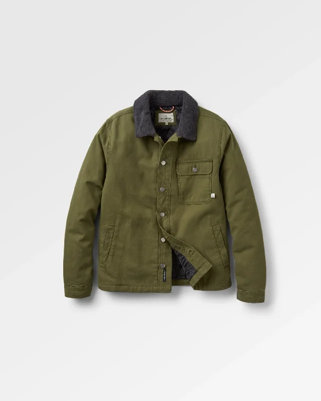 men's stylish coats and jackets -Falcon Organic Cotton Jacket - Khaki