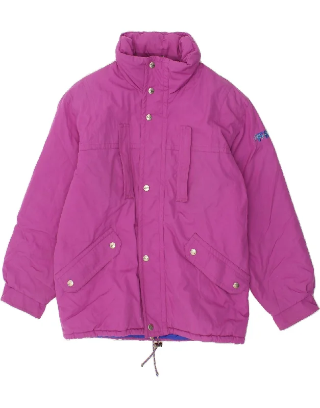 men's elegant jackets -FILA Mens Hooded Windbreaker Jacket IT 48 Medium Pink Polyester