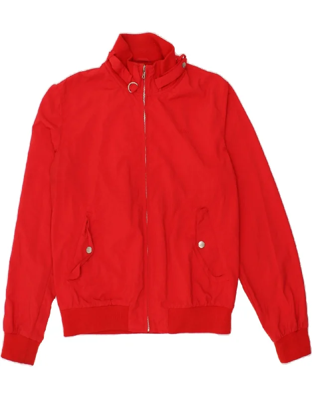 men's waterproof jackets -GAS Mens Bomber Jacket UK 40 Large Red Polyamide