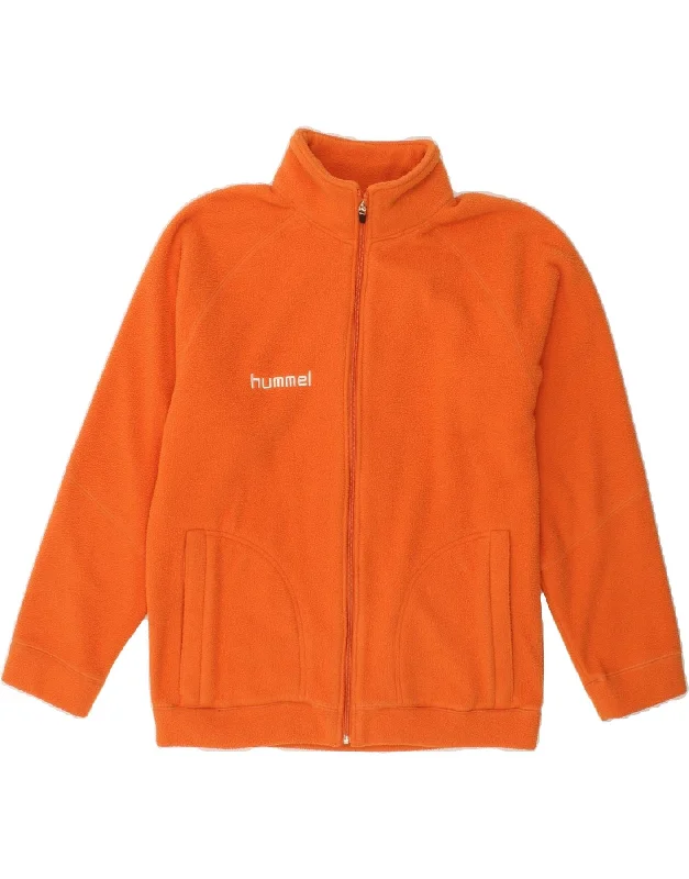 men's rugged jackets -HUMMEL Mens Fleece Jacket Small Orange