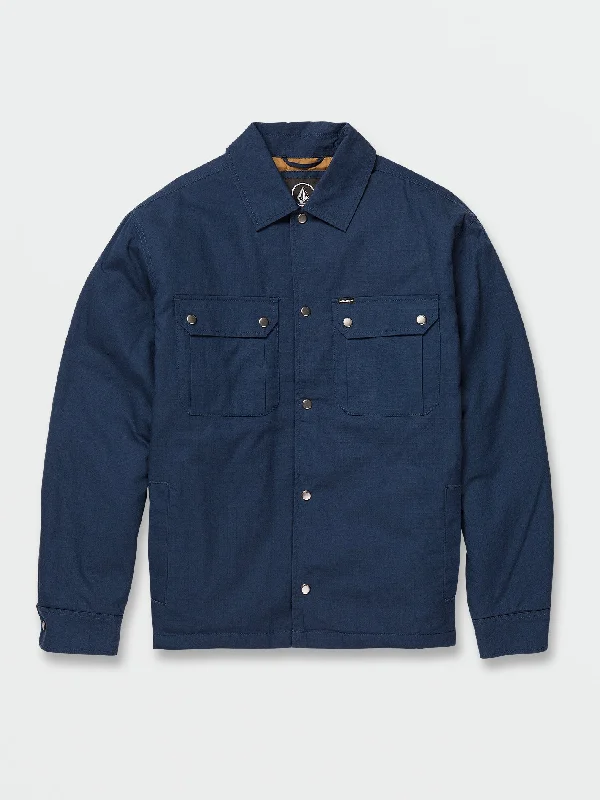 men's military jackets with zippers -Larkin Jacket - Baja Indigo