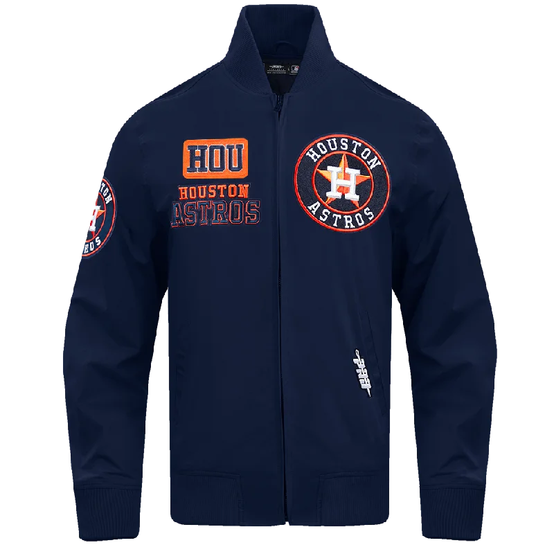 trendy jackets for men -MLB HOUSTON ASTROS AREA CODE MEN'S TWILL JACKET (MIDNIGHT NAVY)