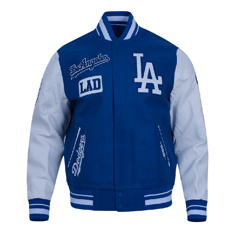 men's velvet jackets -MLB LOS ANGELES DODGERS AREA CODE MEN'S RIB WOOL VARSITY JACKET (DODGER BLUE/WHITE)