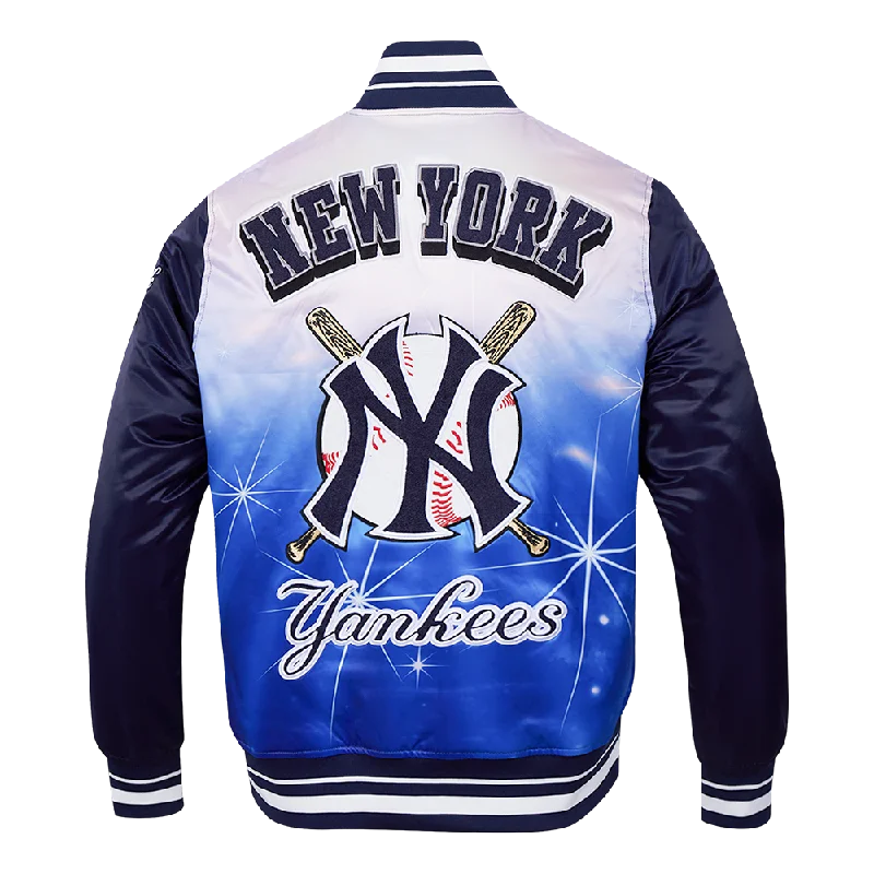 varsity jackets for men -MLB NEW YORK YANKEES SUBLIMATED MEN'S SATIN JACKET-MIDNIGHT SKY (MIDNIGHT NAVY)