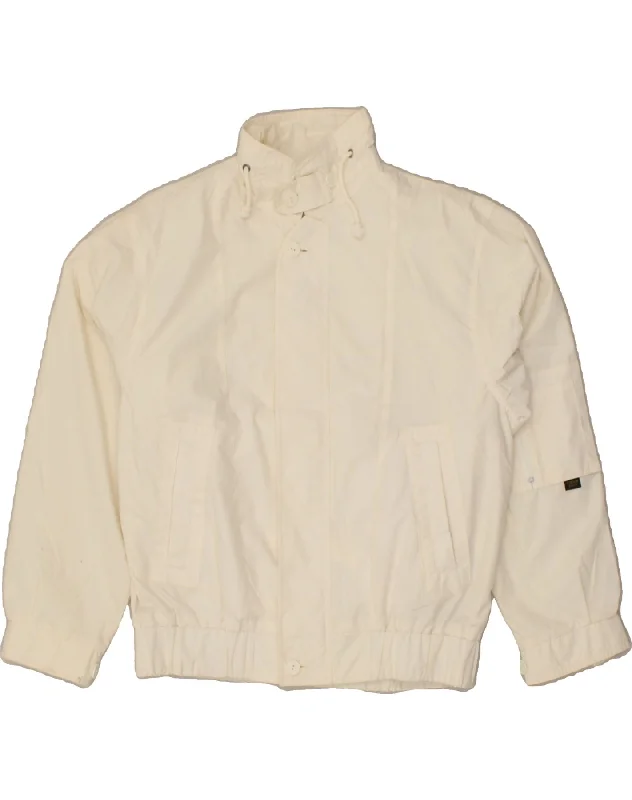 men's bomber jackets -LONDON FOG Mens Loose Fit Bomber Jacket UK 38 Medium White