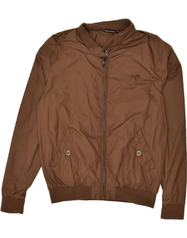 men's parkas for winter -LOTTO Mens Bomber Jacket UK 38 Medium Brown Polyamide