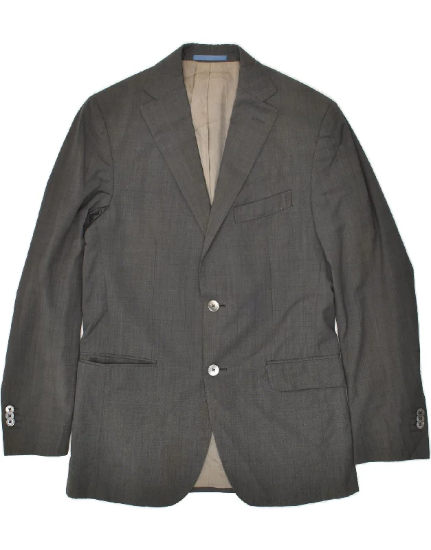 men's lightweight rain jackets -MASSIMO DUTTI Mens 2 Button Blazer Jacket UK 38 Medium Grey