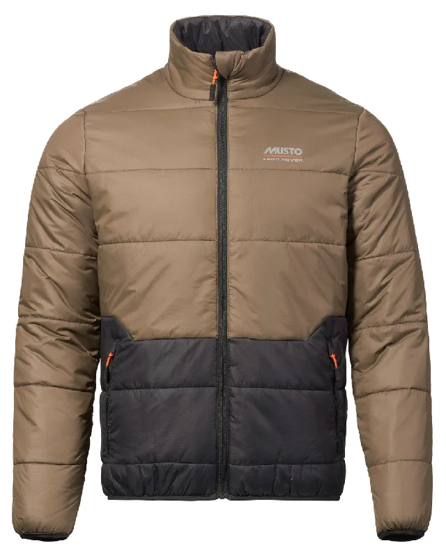 men's varsity jackets with patches -Musto Mens Land Rover Primaloft Reversible Jacket