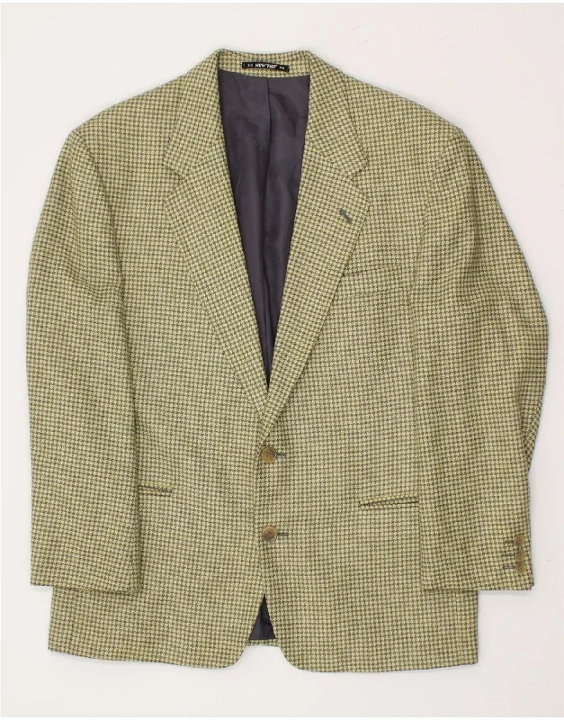 men's stylish coats and jackets -NEW FAST Mens 2 Button Blazer Jacket UK 42 XL Beige Houndstooth