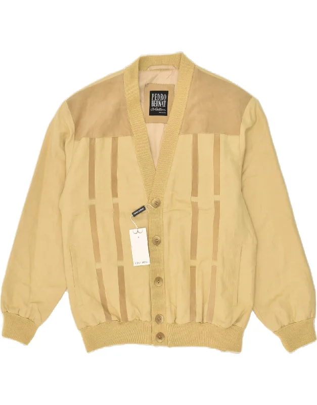 classic jackets for men -PEDRO BERNAT Mens Bomber Jacket IT 52 XL Beige Linen