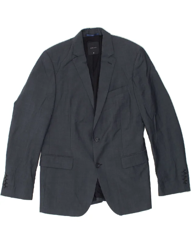 lightweight jackets for men -PIERRE CARDIN Mens 2 Button Blazer Jacket IT 50 Large Navy Blue Wool