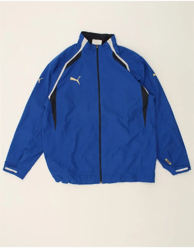 men's stylish coats and jackets -PUMA Mens Bomber Jacket UK 40 Large Navy Blue