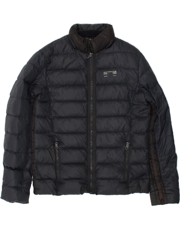 men's wool-blend jackets -REPLAY Mens Padded Jacket UK 42 XL Navy Blue Colourblock