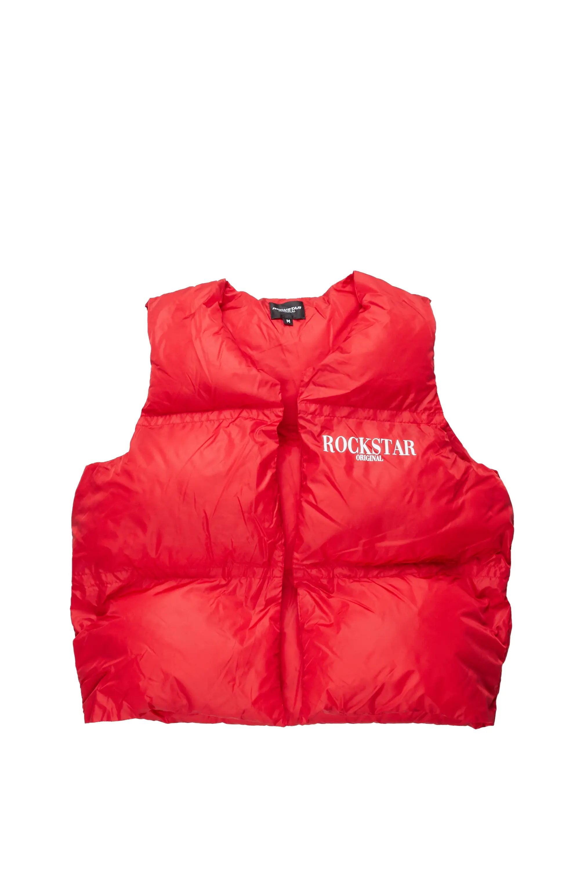 men's lightweight winter vests -Frederick Red Puffer Vest