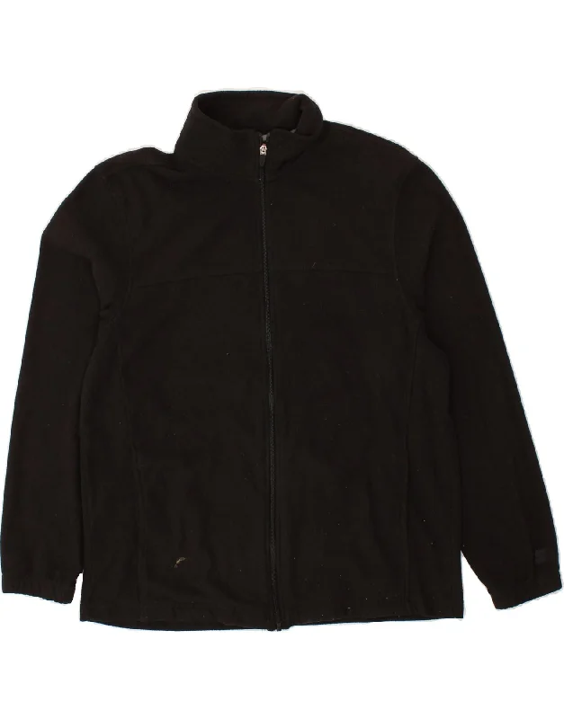 classic jackets for men -STARTER Mens Fleece Jacket Size 42/44 Large Black Polyester