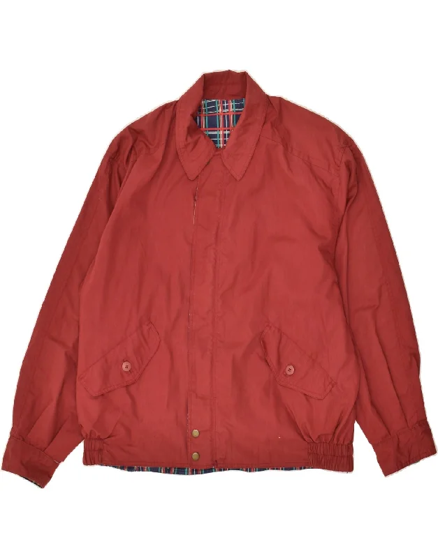 casual jackets for men -VINTAGE Mens Bomber Jacket UK 40 Large Red