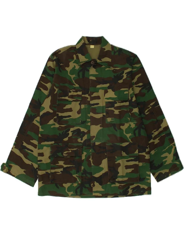 men's blazer jackets for weddings -VINTAGE Mens Military Jacket UK 42 XL Green Camouflage Army