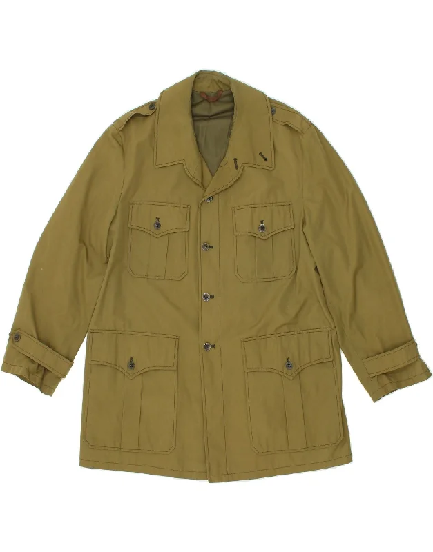 stylish jackets for men -VINTAGE Mens Utility Jacket UK 38 Medium Khaki