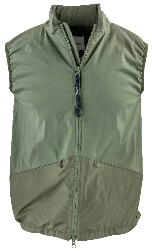 men's casual sleeveless vests -Aspesi Tang Vest in Green