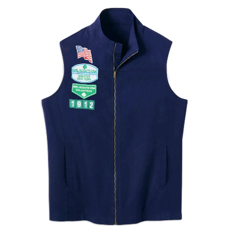 men's checkered vests -Official Adult Vest - Navy