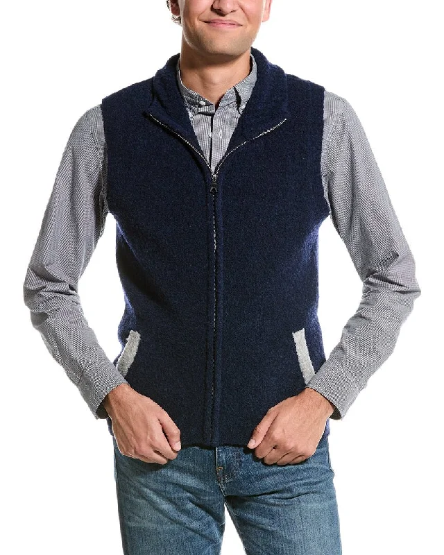 men's zip-up vests -Kier + J Wool-Blend Vest