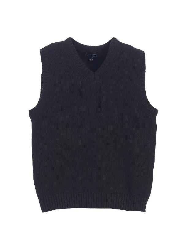 men's formal vest jackets -Boy's V-Neck Knitted Vest