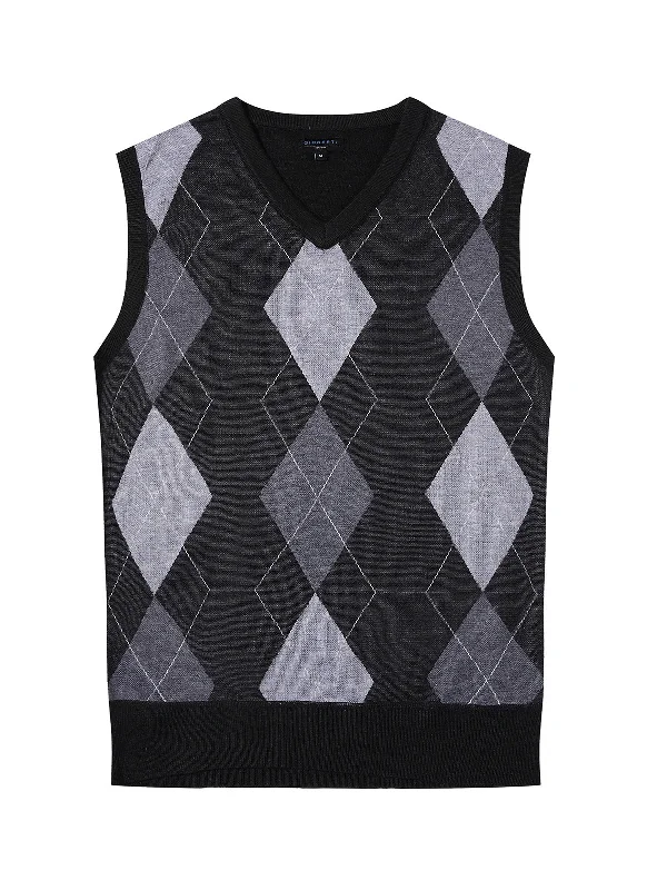 wool vests for men -Men's Diamond Vest