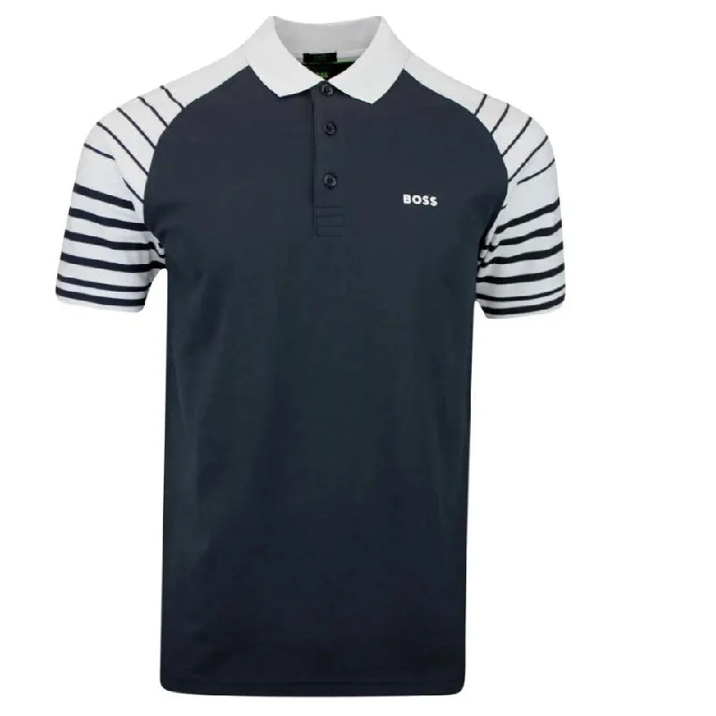 men's fashion polo shirts -Hugo Boss Men Paule 3 402-Dark Blue Polo Shirt