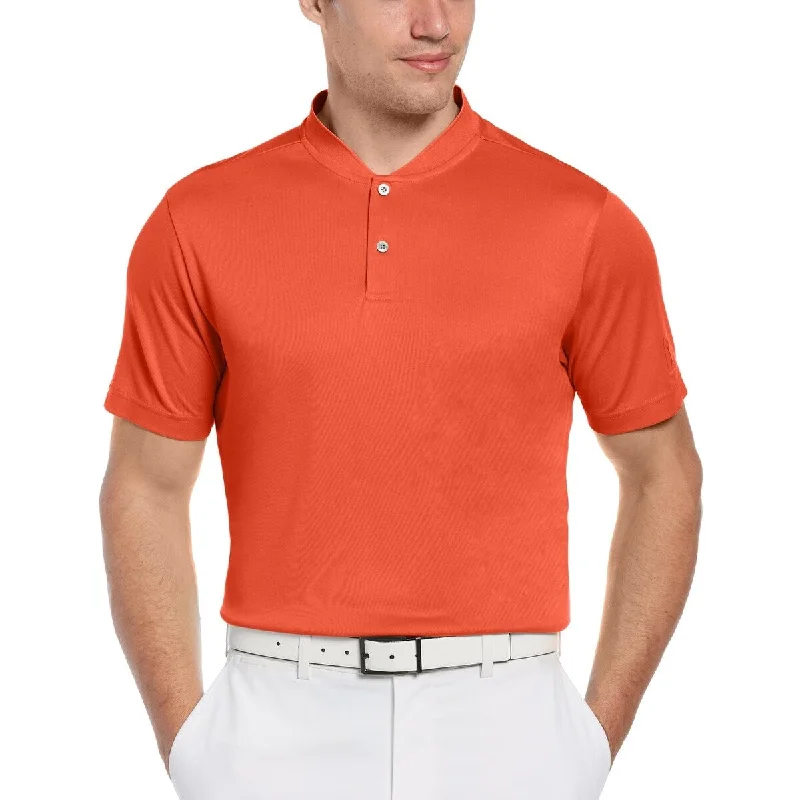 men's golf polo shirts with collars -PGA Tour Men's Edge Collar Polo Shirt Orange Size XX-Large