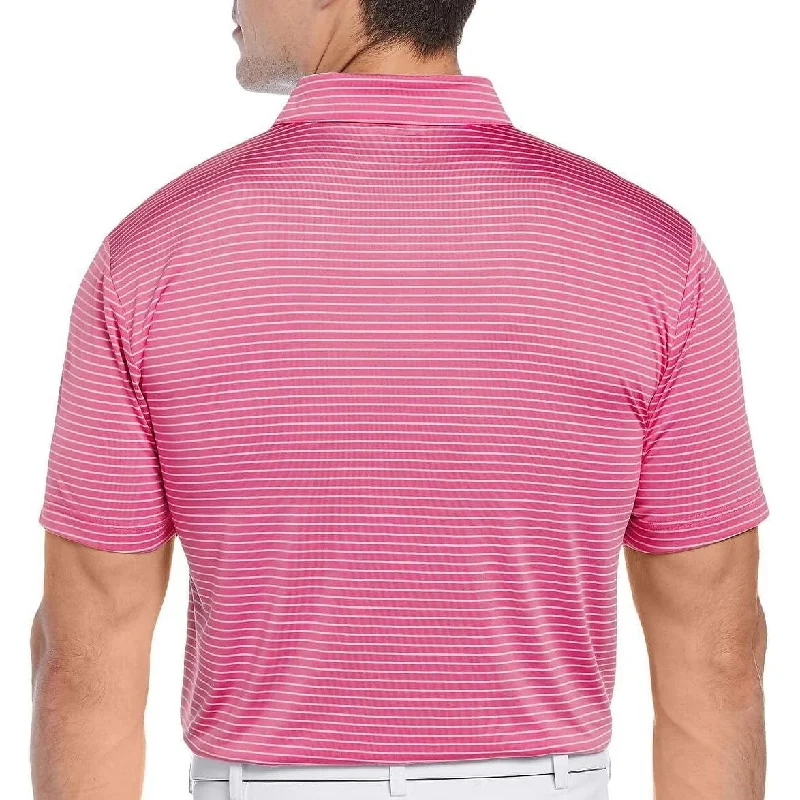 soft-touch polo shirts for men -Pga Tour Men's Short Sleeve Polo Shirt Pink Size Medium