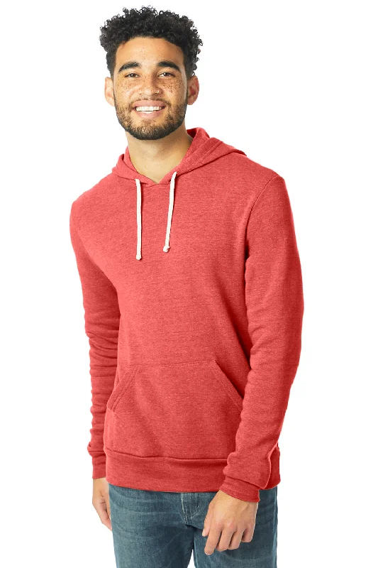 seasonal hoodies for men -Alternative Mens Challenger Eco Fleece Hooded Sweatshirt Hoodie w/ Pouch Pocket - Eco True Red