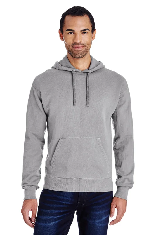 hoodie jackets for men -ComfortWash By Hanes Mens Hooded Sweatshirt Hoodie w/ Pouch Pocket - Concrete Grey